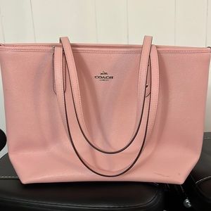 Pink coach tote